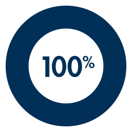 Dark Blue Circle Representing 97%