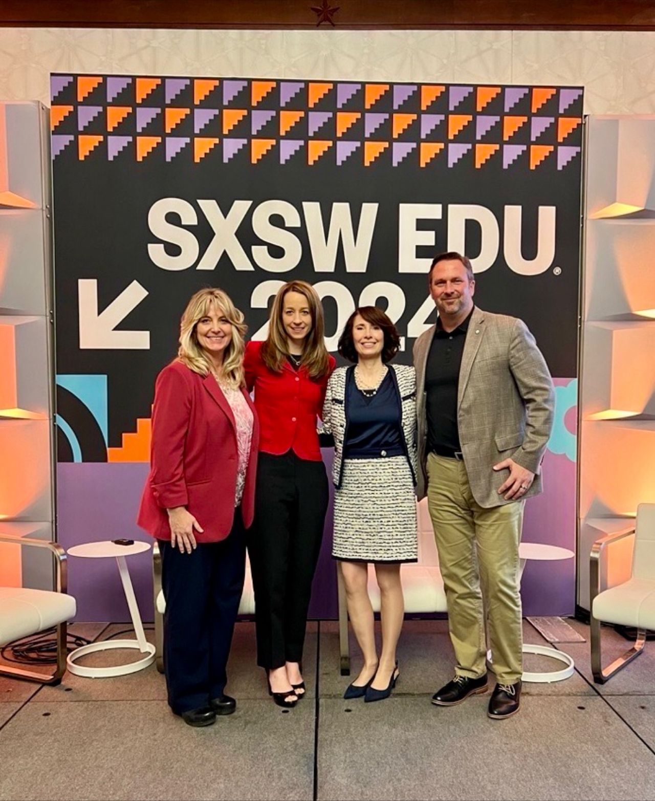 Dr. Stacey Ludwig Johnson, Utah First Lady Abby Cox, Dominique Hensler, and Dr. Mark Milliron