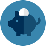Graphic of a piggy coin bank