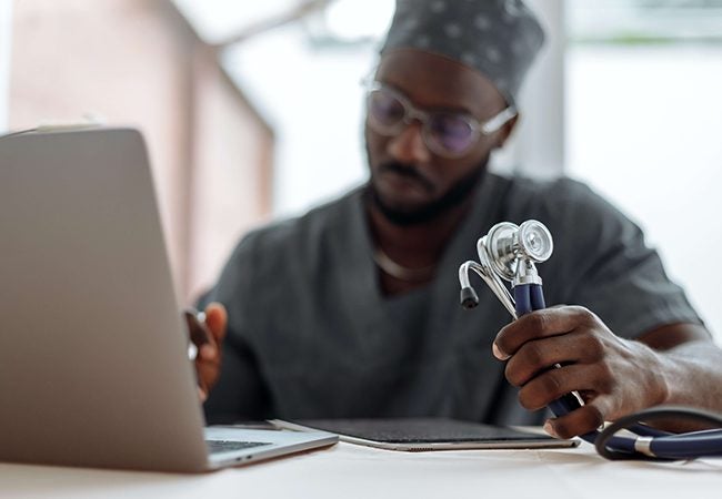 Man on computer