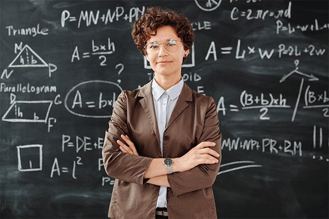 Woman in boardroom