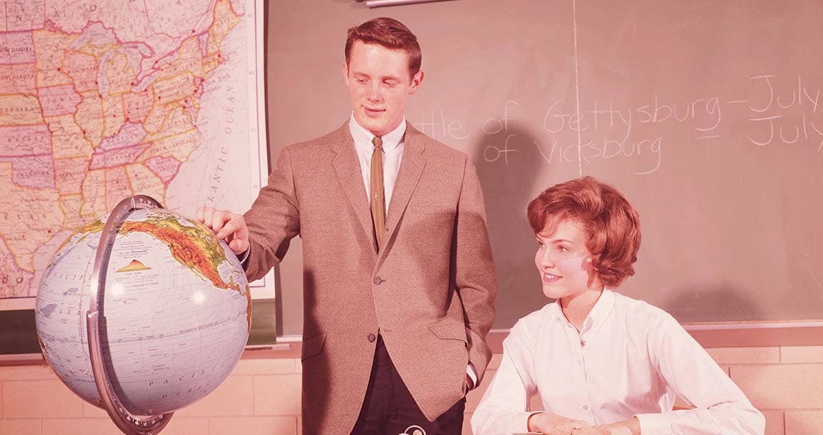 1960s era teachers in the classroom