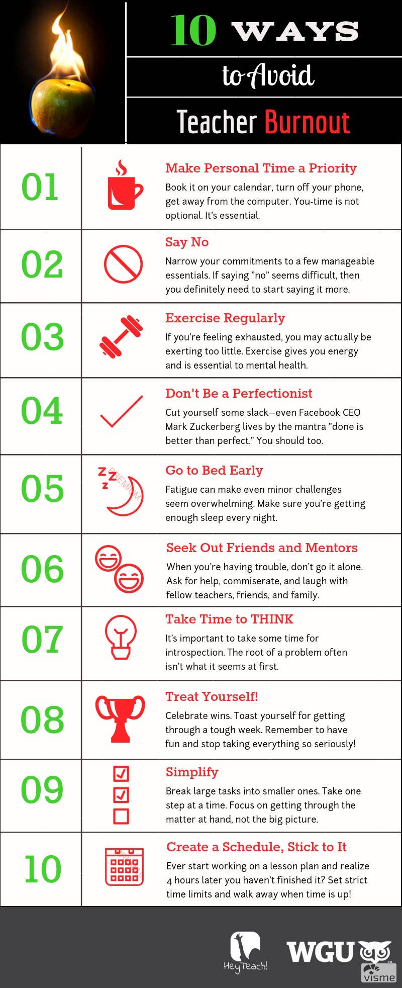 10 Ways to Avoid Teacher Burnout