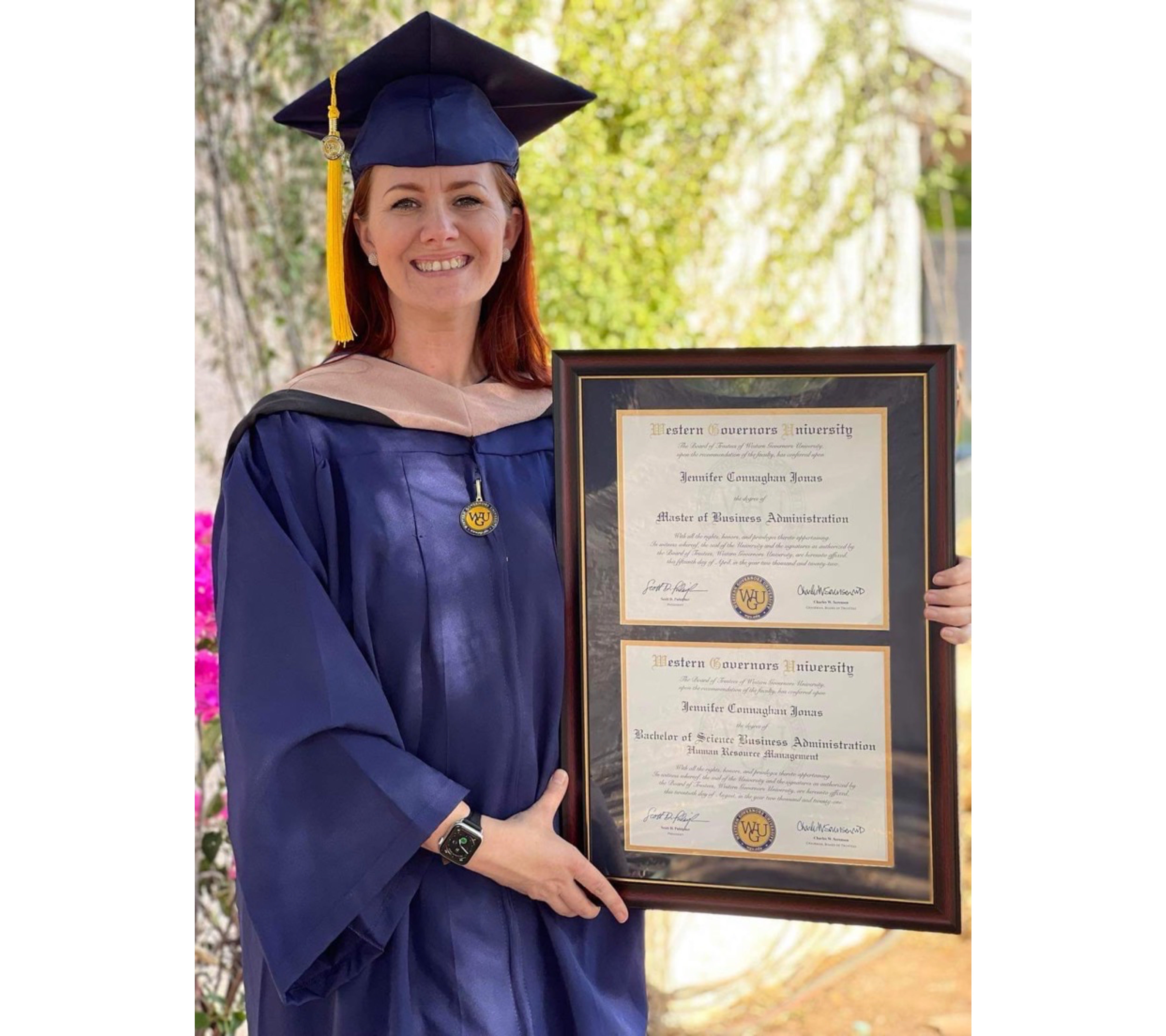 Jen Jonas received two degrees in under three years from WGU.