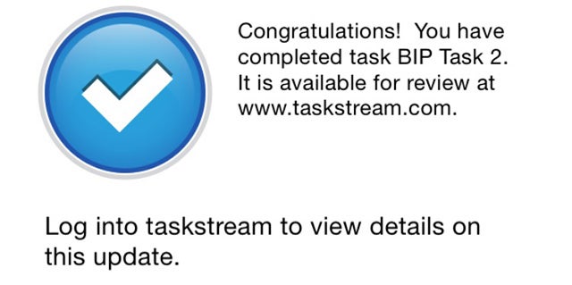 Task completion check
