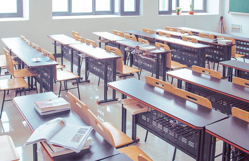 Empty classroom