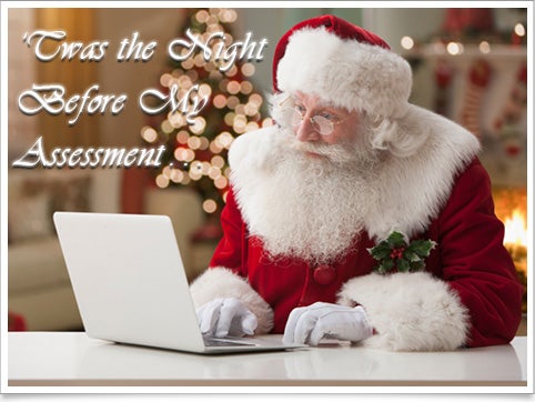 WGU Santa before his assessment