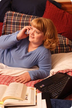 woman concentrating