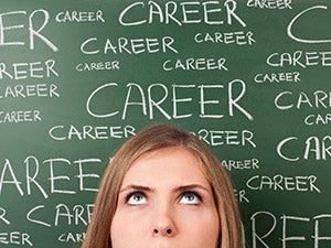 Person in front of chalkboard pop quiz