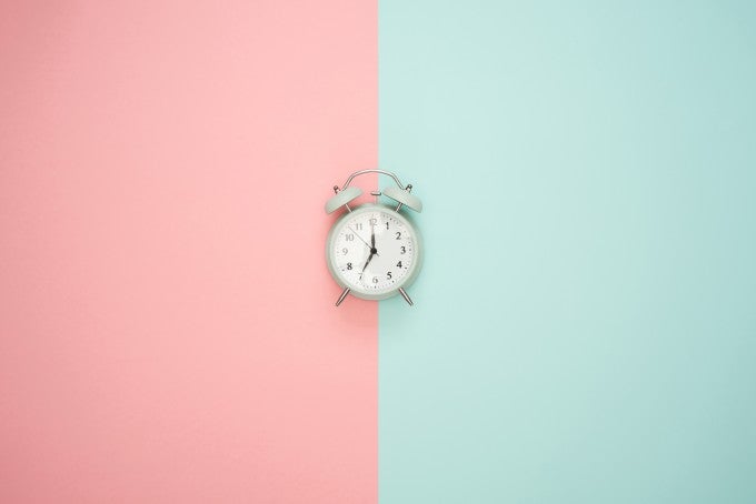 Alarm clock to help time management