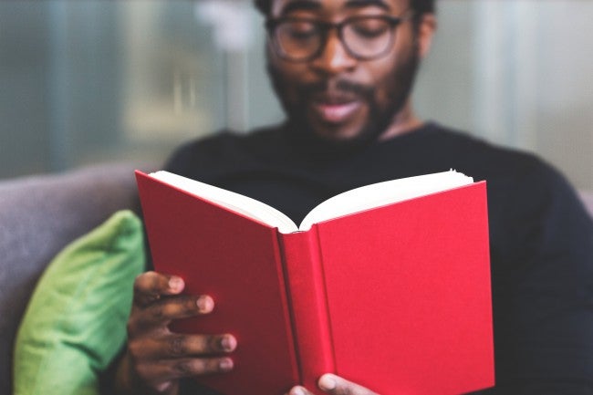 Man reading alone | continuing education