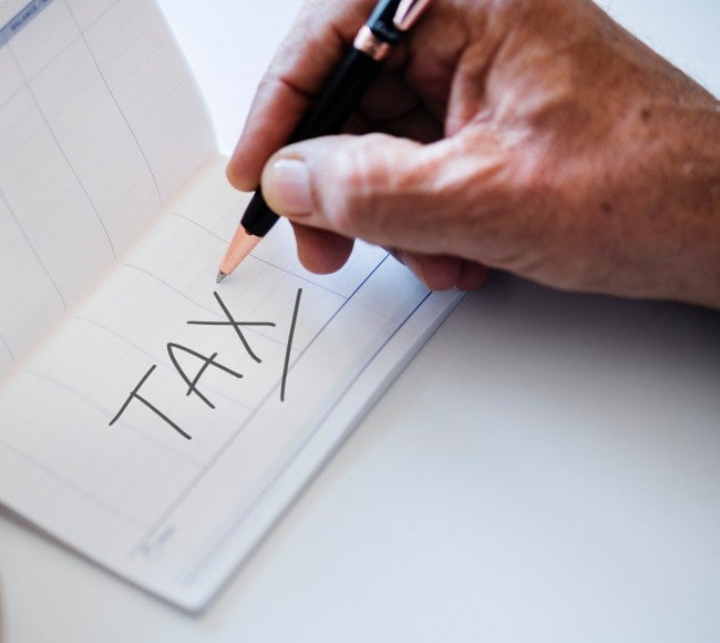 Writing tax on paper