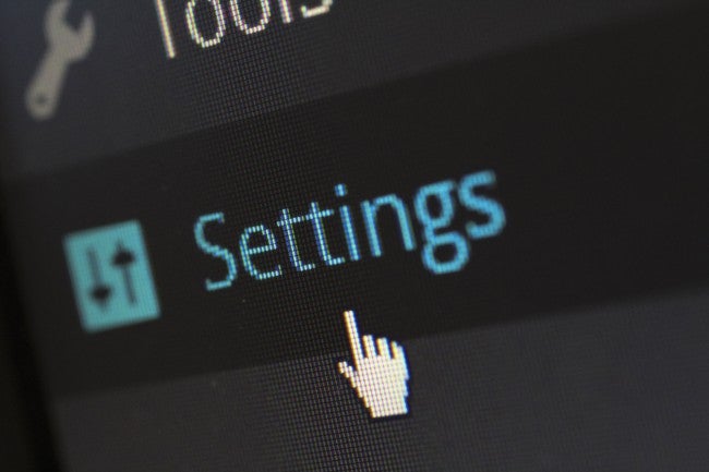 Settings on computer