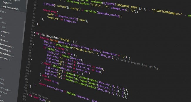 Close up computer code | software development degree