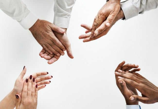 Management hands