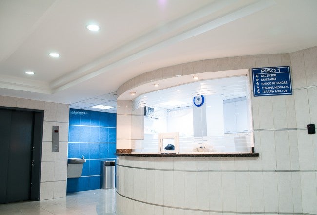 Front desk of hospital