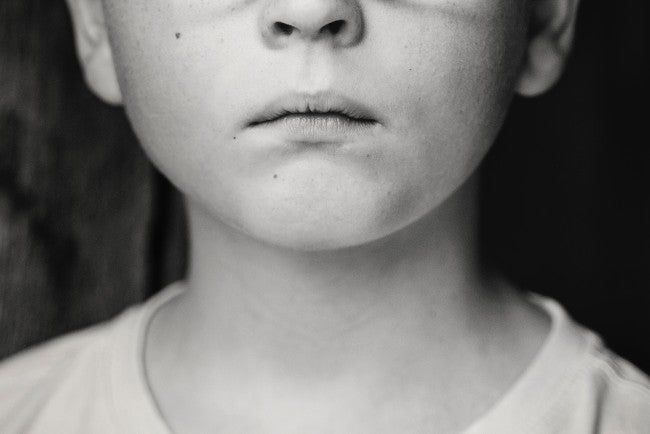 Sad child face