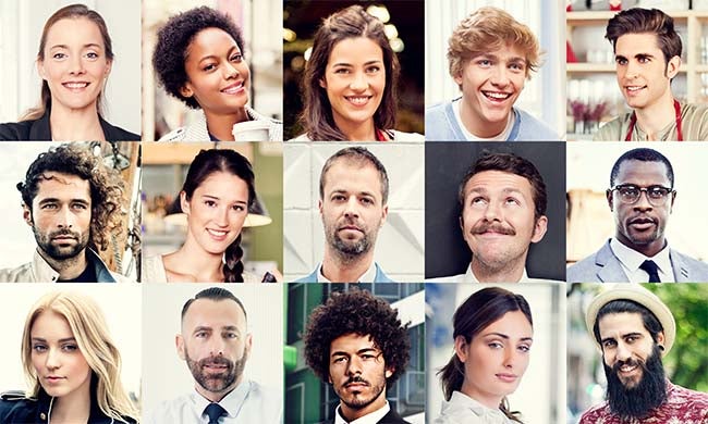 A grid of 15 portraits of different people.