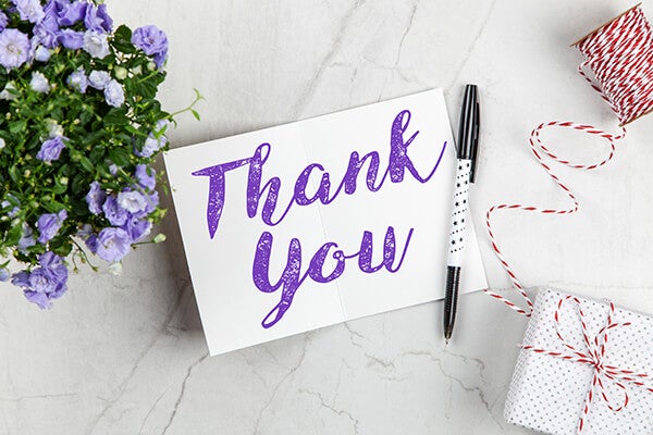 Thank You note