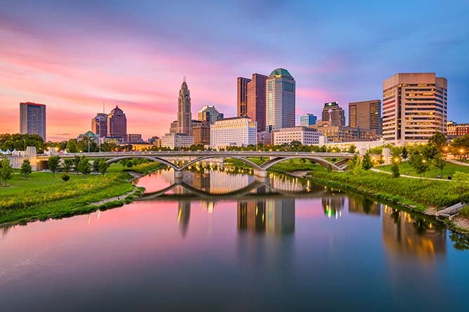 Image of Columbus, Ohio skyline.