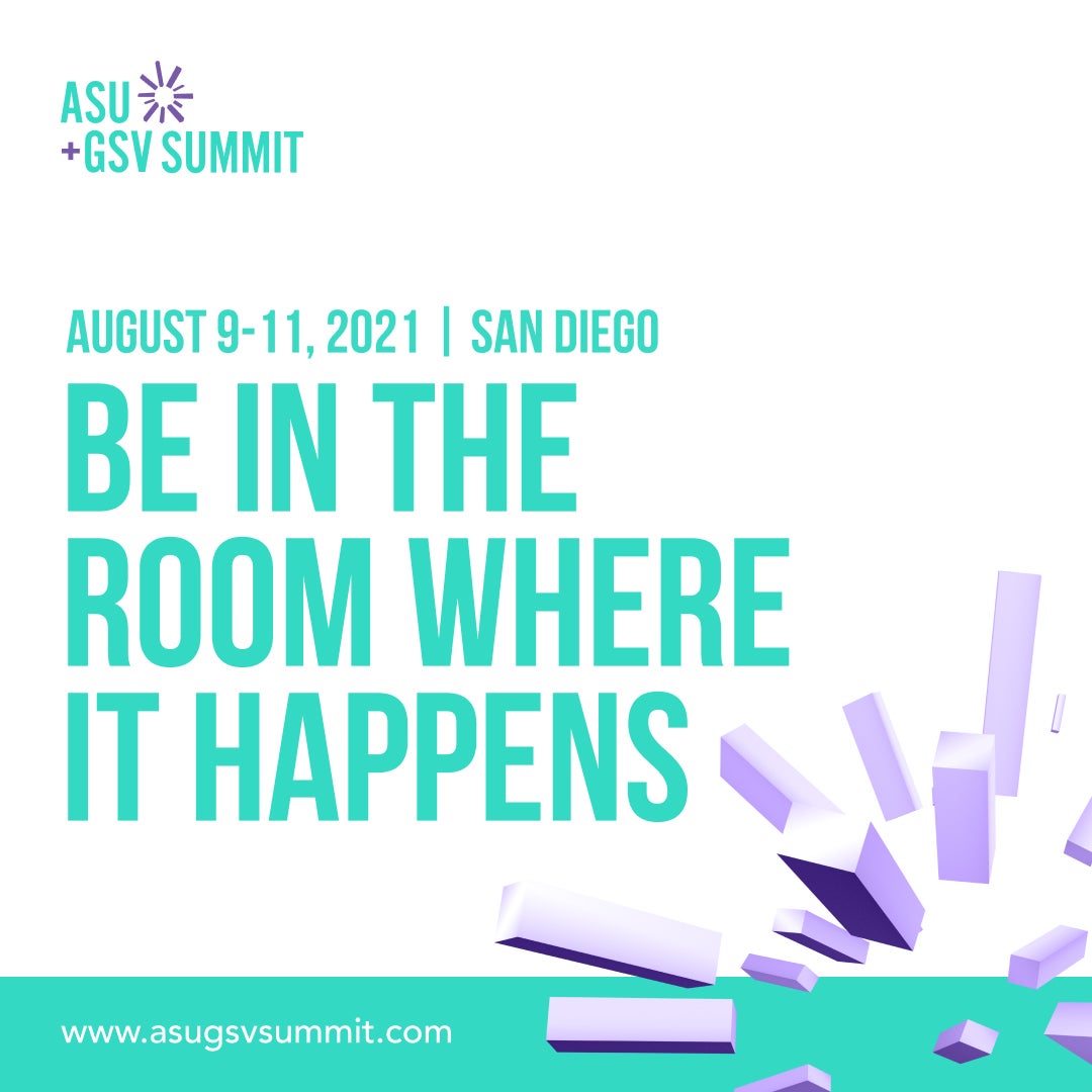 Be in the room where it happens AGU+GSV Summit San Diego August 9 to 11