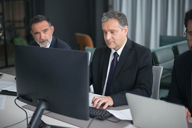 associates collaborating on a project