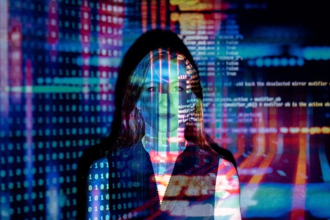 Colorful code on penetration tester