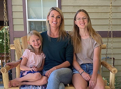 Katie Ton and children