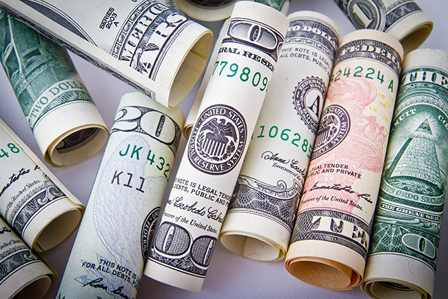 rolls of US dollars