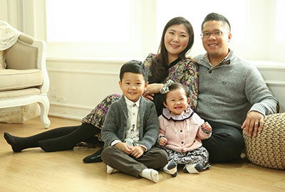 Mark Dimalanta and his family