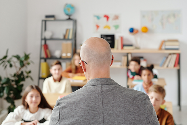 Teacher in class
