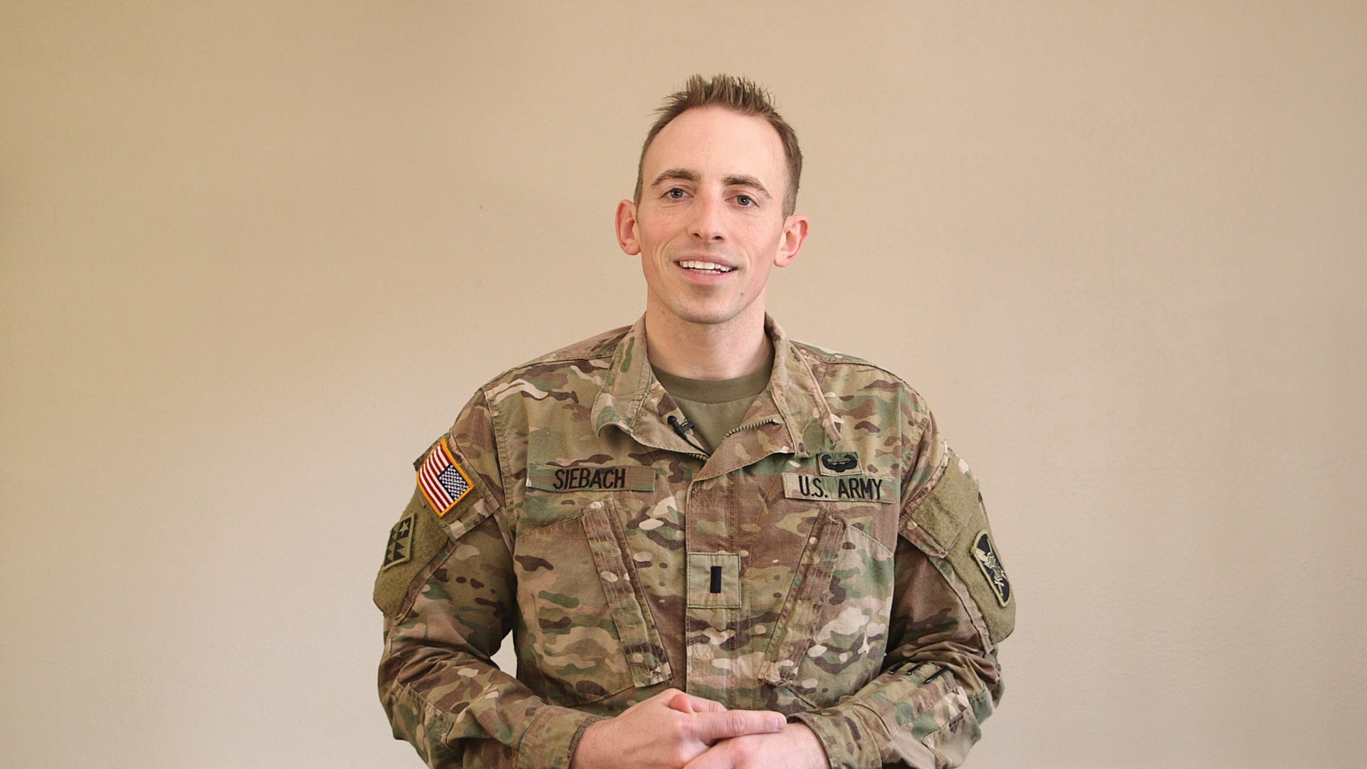 Nathan Siebach in military uniform