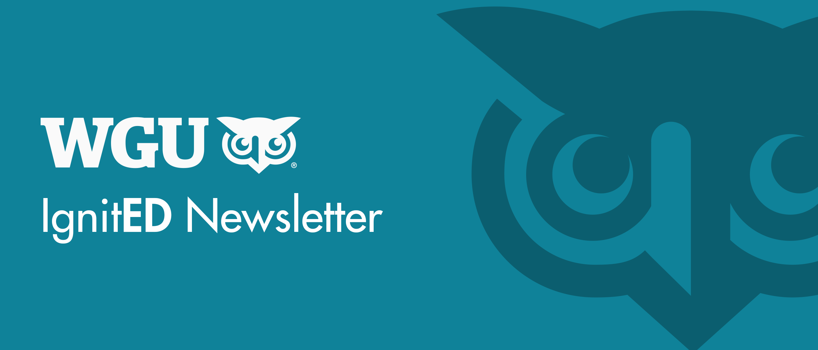 IgnitED newsletter by WGU