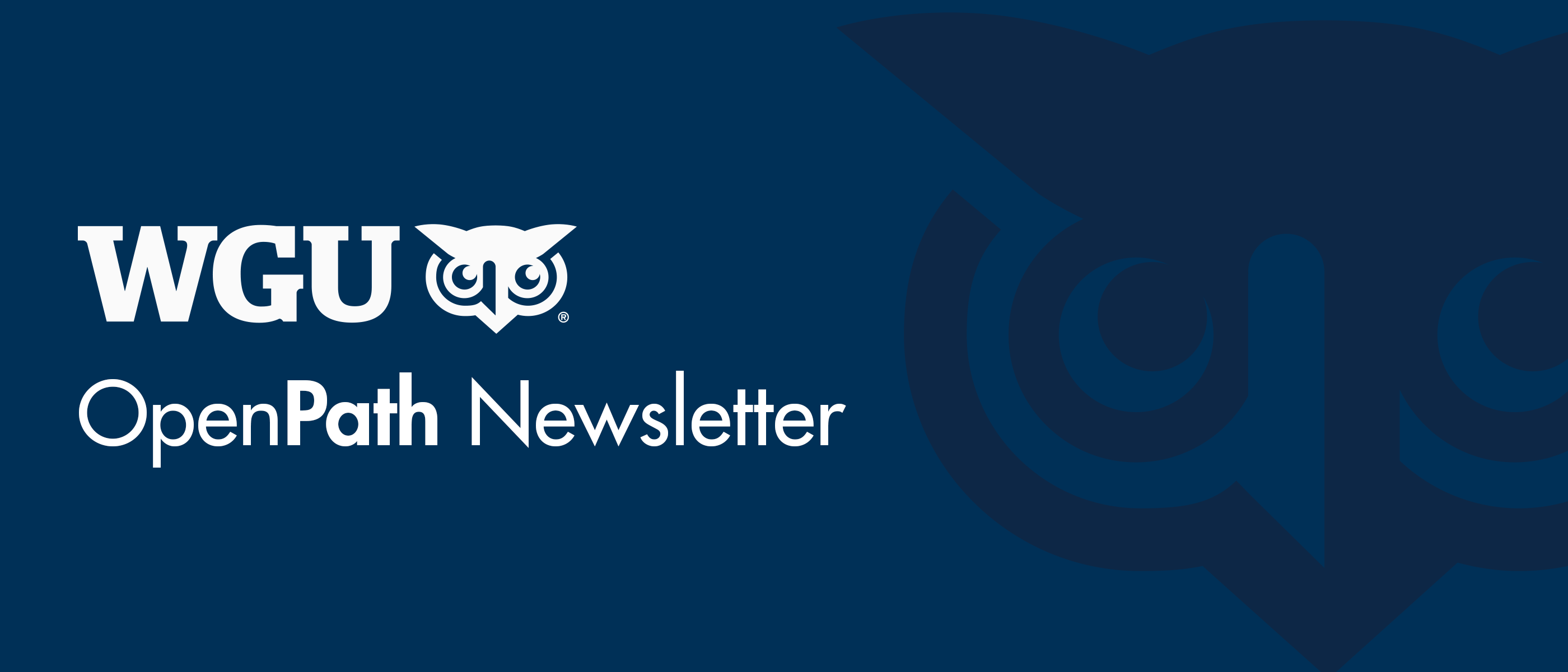 OpenPath newsletter by WGU