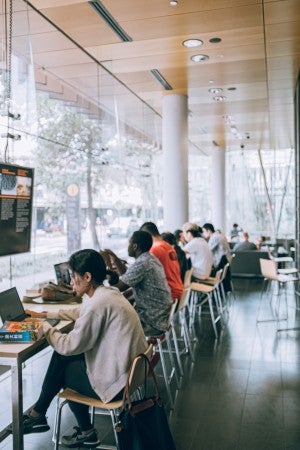 students in a computer lab