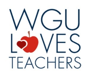 wgu loves teachers logo