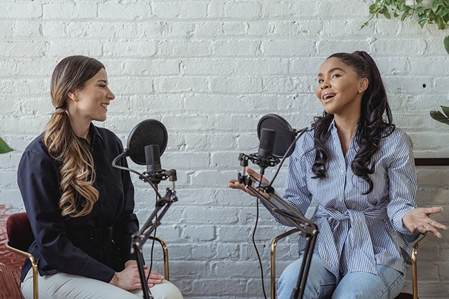 two podcasters