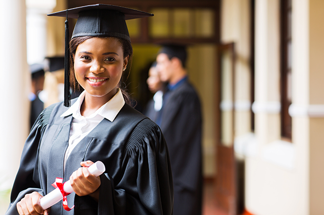 female recent graduate