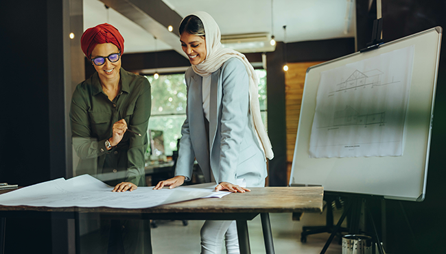 women coworkers successful