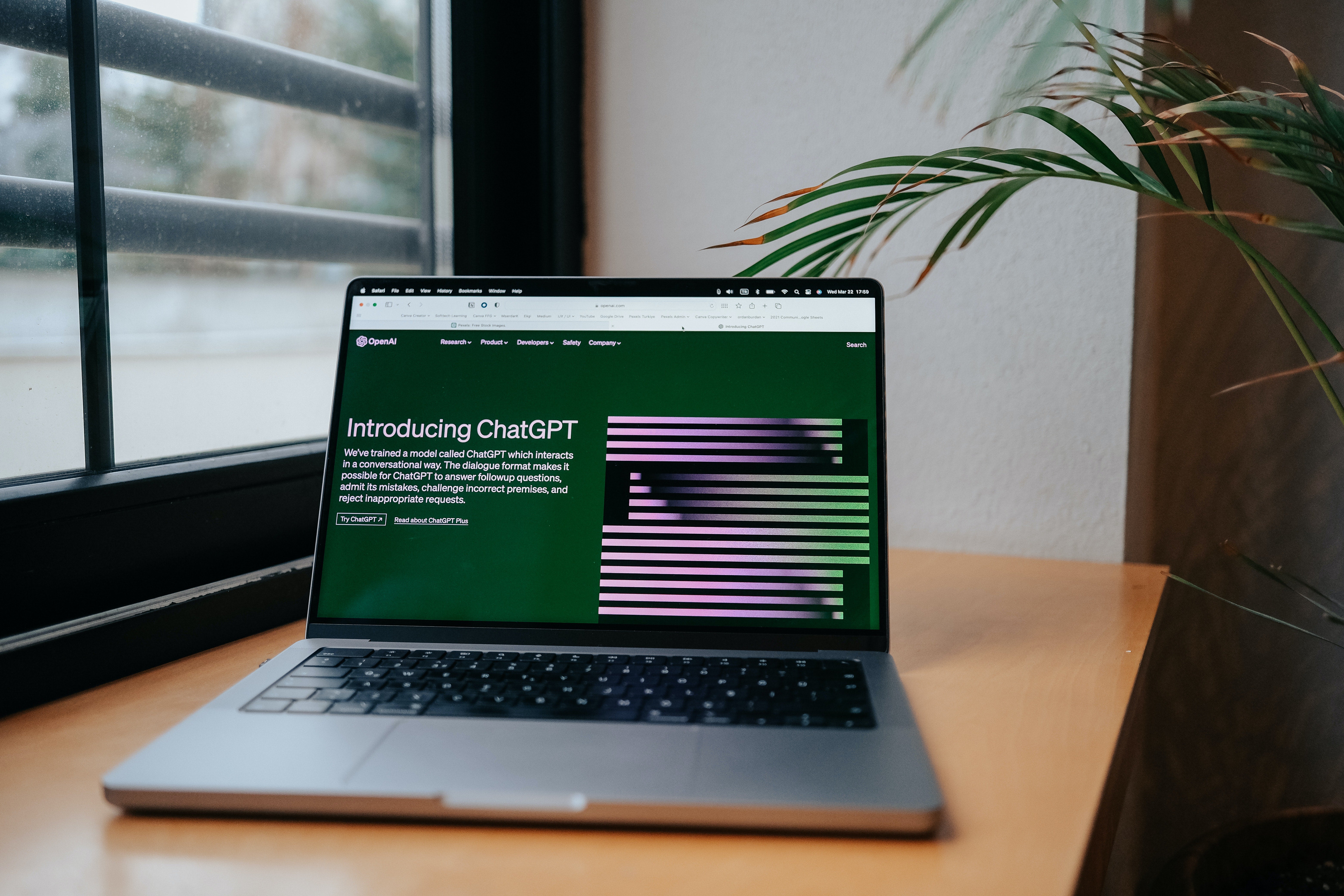 laptop open to chatgpt homescreen