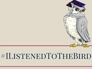 Listening to the bird graphic