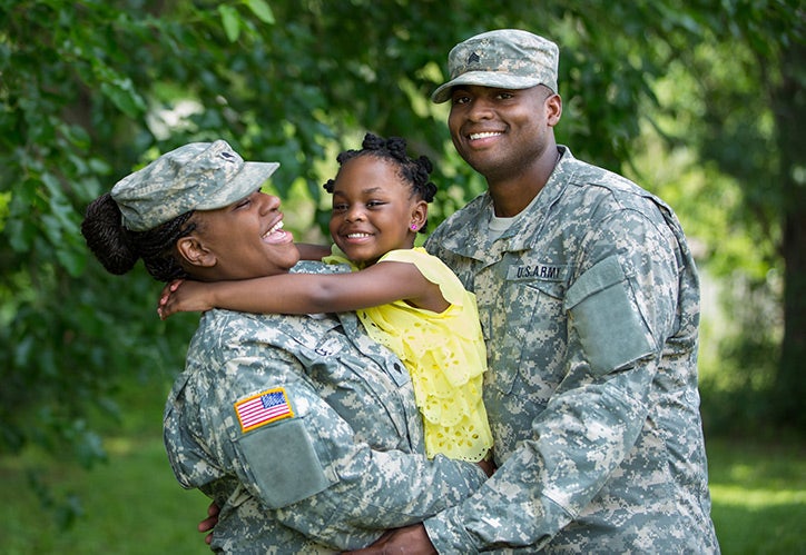 Military family happy