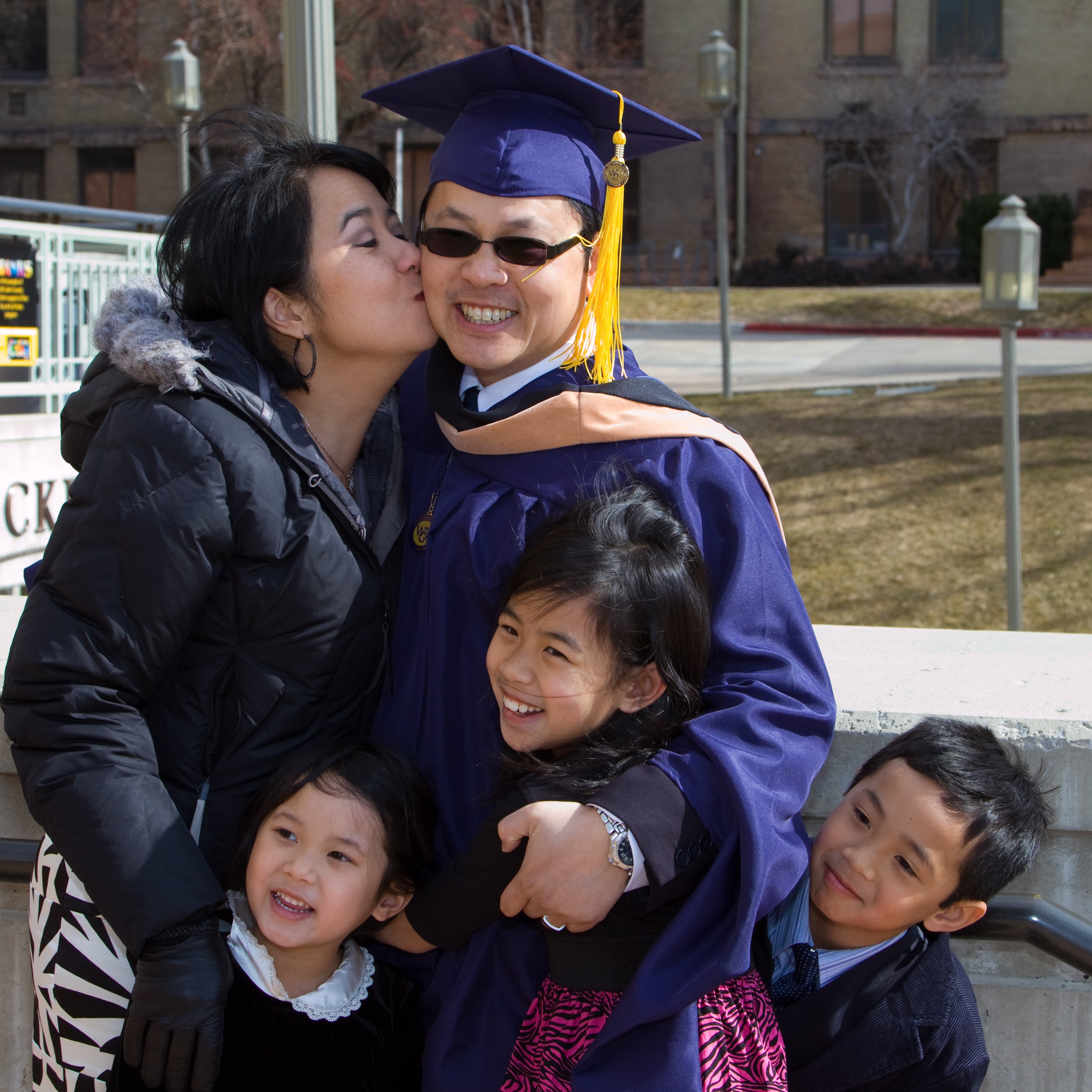 Graduate and family