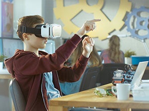 Kid on VR