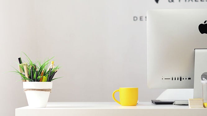 Clean, uncluttered desk