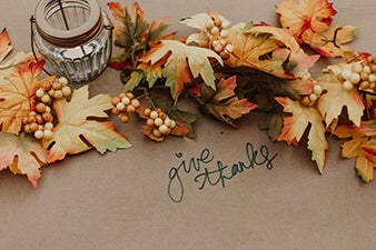 Give thanks.