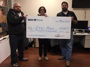Ozzy Perez receives a WGU Texas scholarship