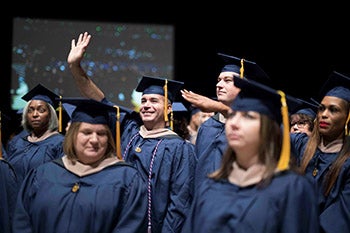 Texas graduates at commencement