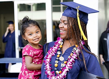 WGU grad and child