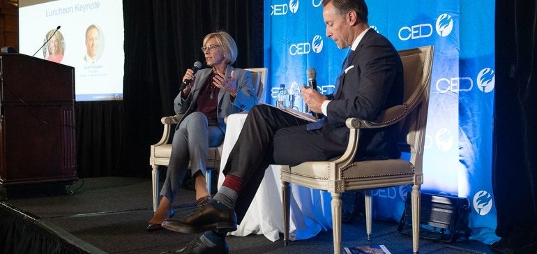 Scott Pulsipher and Betsy DeVos